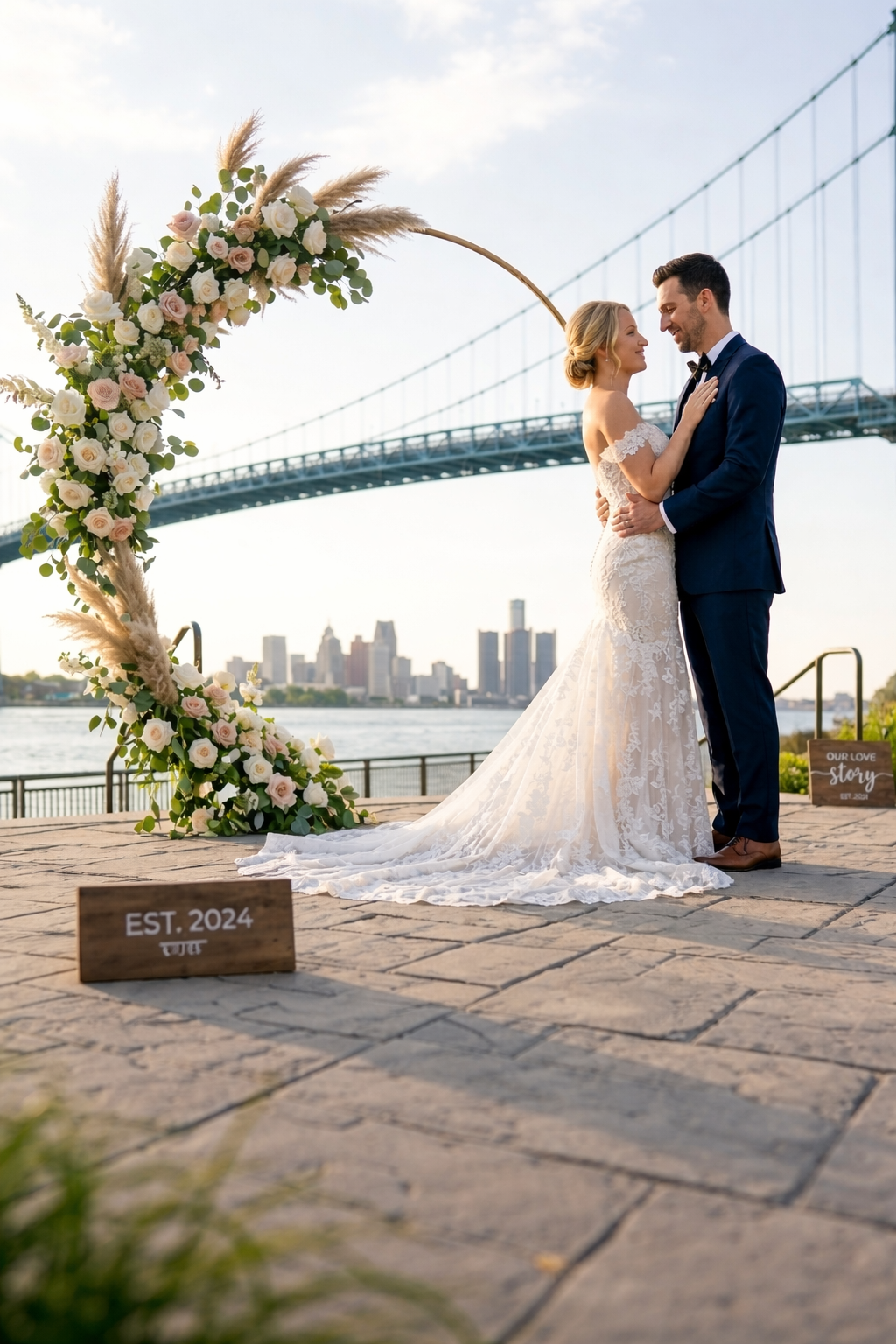 Wedding Videographer Windsor Ontario professional wedding shoot with couple